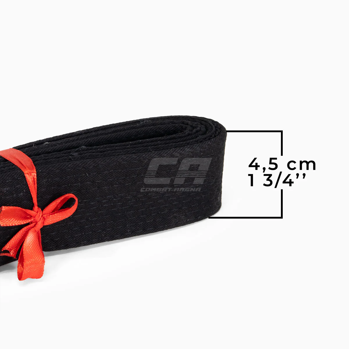Ceinture noire Arawaza coton 44 mm – Image 3