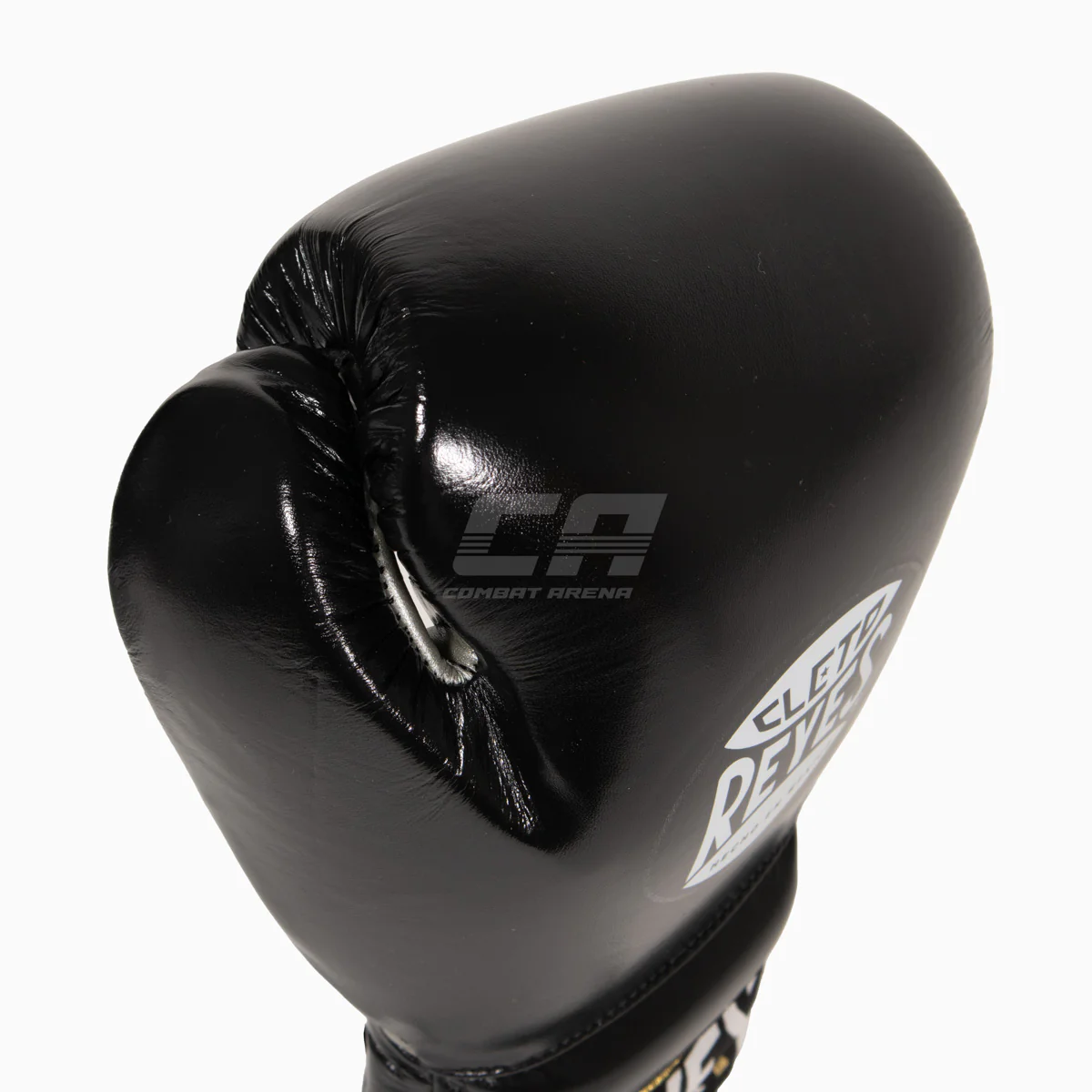 Gants de boxe Cleto Reyes Entraînement traditionnel CE4 Noir-argent avec lacets – Image 6
