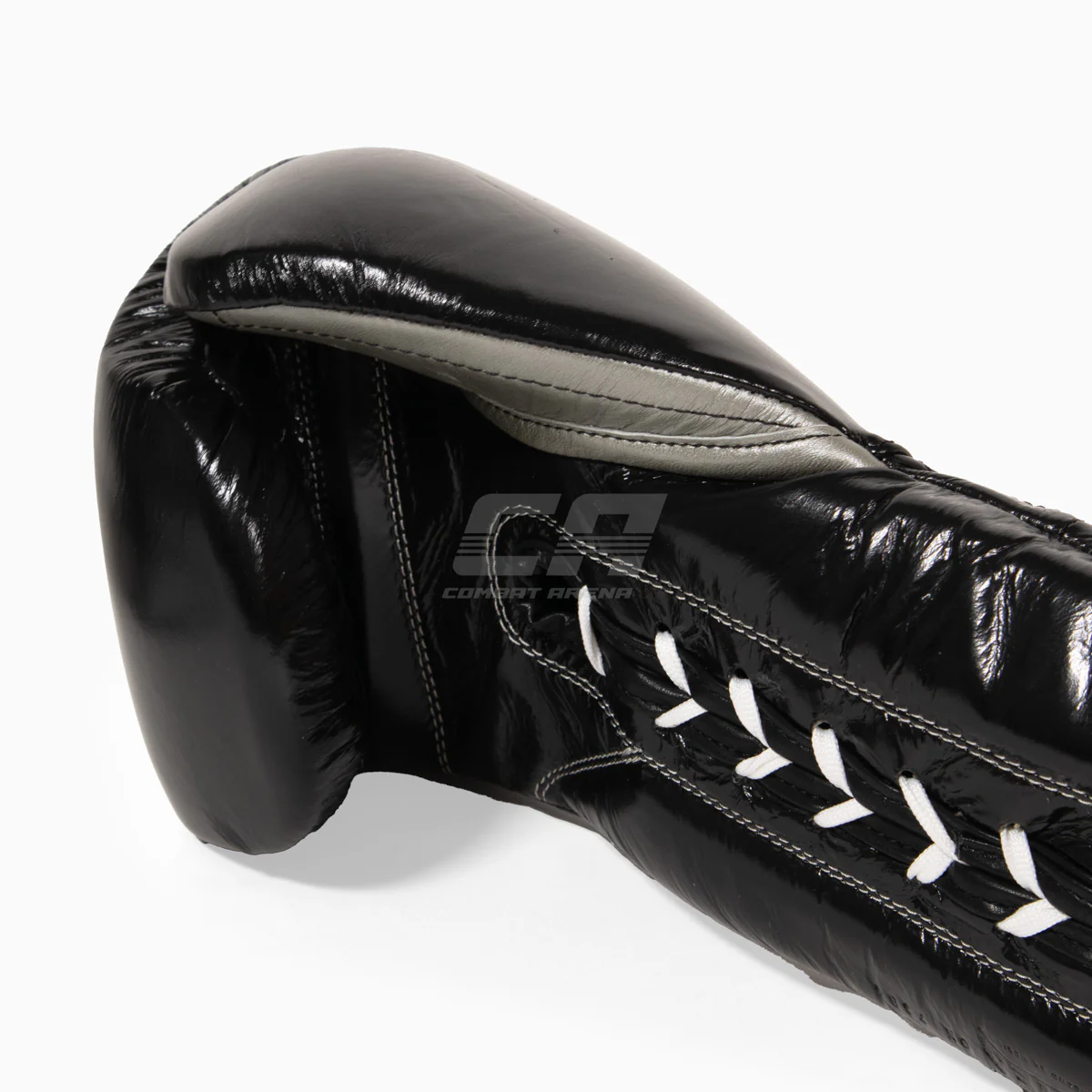 Gants de boxe Cleto Reyes Entraînement traditionnel CE4 Noir-argent avec lacets – Image 9