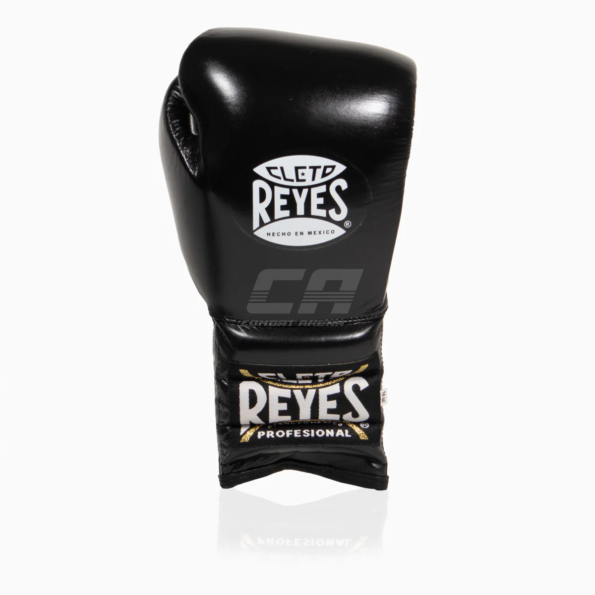 Gants de boxe Cleto Reyes Entraînement traditionnel CE4 Noir-argent avec lacets – Image 2