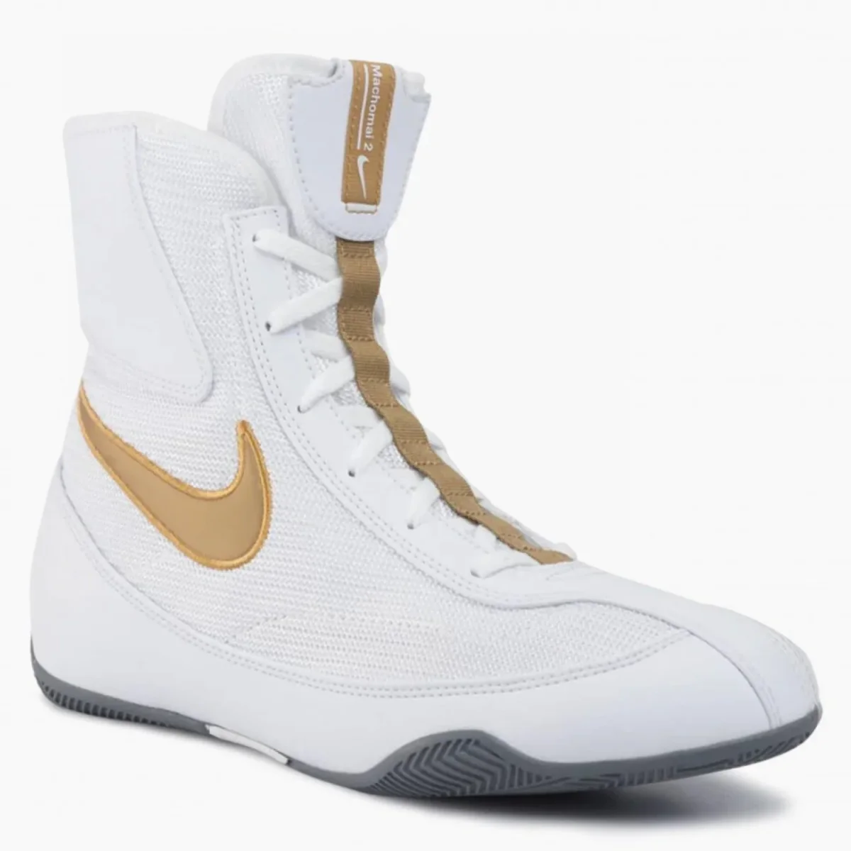Chaussures de boxe Nike Machomai Blanc-Or – Image 3